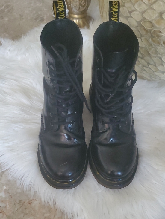 Dr. Martens Shoes - Dr. Martens Black Leather Lace-Up Combat Boots